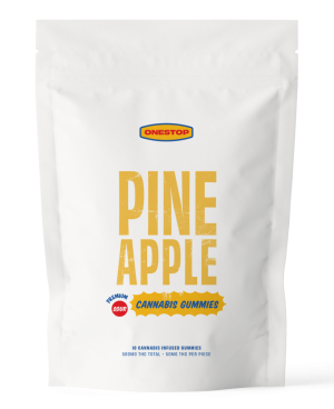 Buy One Stop - Sour Pineapple THC Gummies 500mg at BudExpressNOW Online